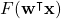 F(\mathbf{w}^\intercal \mathbf{x})